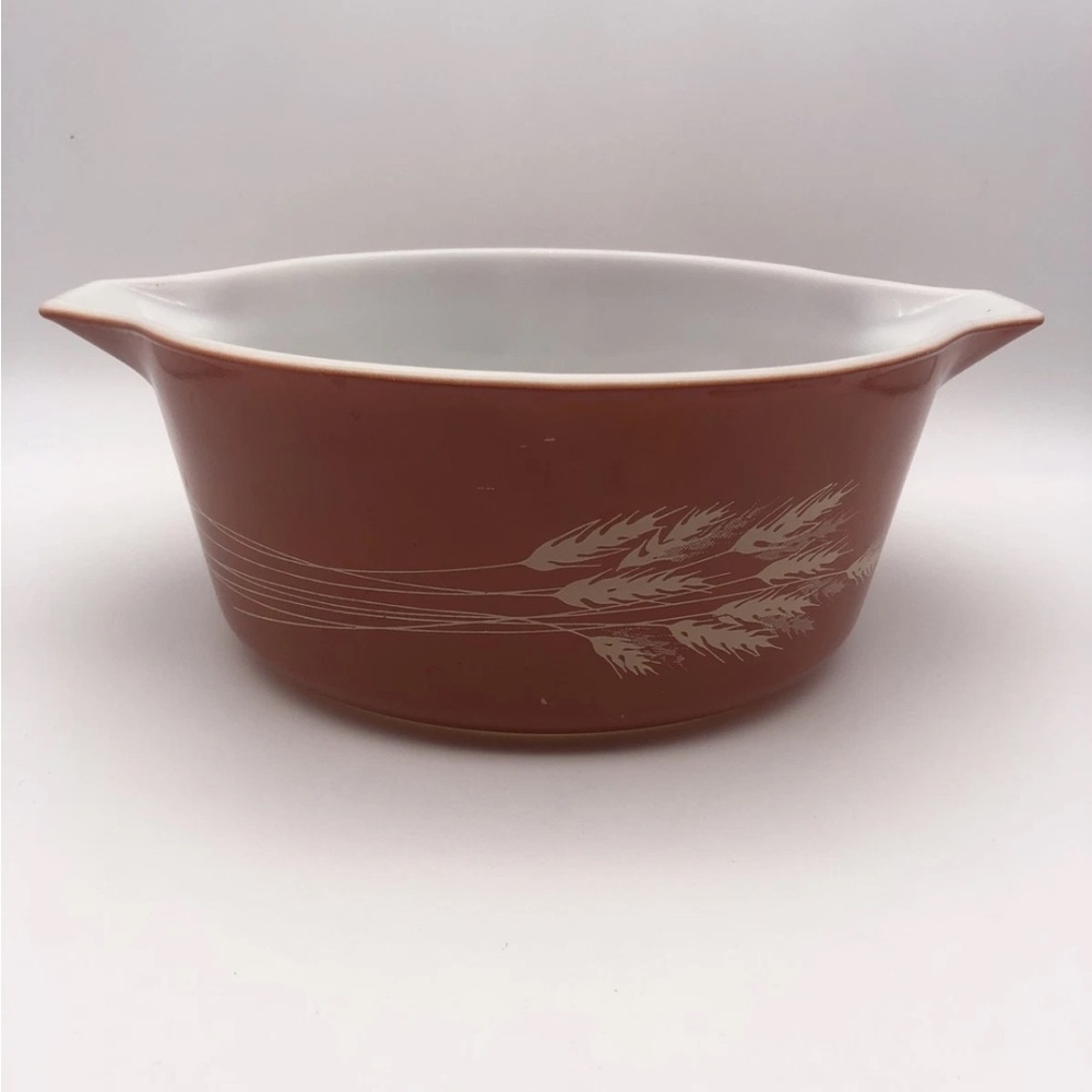 Vintage Pyrex Bowls Set of 3- Wheat Leaf Pattern 475 B, 474 B, 473 B
